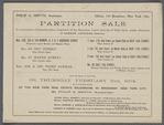 Partition Sale in pursuance of Interlocutory Judgment of the Supreme Court, County of New York, under direction of Samson Lachman Referee