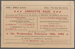 Absolute Sale by order of Peter H. McArdle, Margaret E. Callaghan and Katherine A. McArdle, executors and Trustees of the Estate of Henry McArdle, Deceased