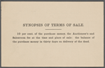 Absolute Sale by order of Peter H. McArdle, Margaret E. Callaghan and Katherine A. McArdle, executors and Trustees of the Estate of Henry McArdle, Deceased