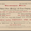 Trustee's Sale by order of the United State Mortgage and Trust Company, Trustees of the Estate of Matthew Byrnes, Deceased