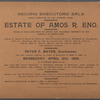 Second Executor's Sale under direction of the Supreme Court. Estate of Amos R. Eno