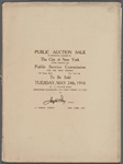 Public Auction Sale of properties acquired by the City of New York acting through the Public Service Commission for the First District