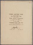 Public Auction Sale of properties acquired by the City of New York acting through the Public Service Commission for the First District