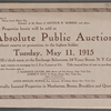 By Order of Henry Lewis Morris, Esq., Executor of the Estate of Arthur R. Morris, and others...Absolute Public Auction