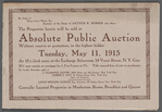 By Order of Henry Lewis Morris, Esq., Executor of the Estate of Arthur R. Morris, and others...Absolute Public Auction