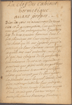 La clef du cabinet hermetique