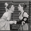 Katharine Hepburn and Lois Nettleton in the stage production The Merchant of Venice