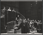 Morris Carnovsky, Katharine Hepburn and unidentified others in the stage production The Merchant of Venice