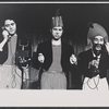 Ariel Furman, Mike Burstyn and Zisha Gold in the stage production The Megilla of Itzhik Manger