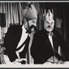 Zisha Gold and Pesach Burstein in the stage production The Megilla of Itzhik Manger
