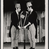 Mike Burstyn and Ariel Furman in the stage production The Megilla of Itzhik Manger