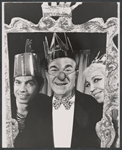 Mike Burstyn, Pesach Burstein and Lillian Lux in the stage production The Megilla of Itzhik Manger
