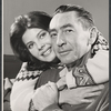Julie Parrish and Macdonald Carey in rehearsal for the stage production Memo