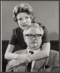 Pippa Scott and unidentified in rehearsal for the stage production Memo