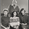 Pippa Scott, Julie Parrish, Macdonald Carey and unidentified in rehearsal for the stage production Memo