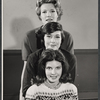 Julie Parrish [bottom], Pippa Scott [top] and unidentified [center] in rehearsal for the stage production Memo