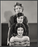Julie Parrish [bottom], Pippa Scott [top] and unidentified [center] in rehearsal for the stage production Memo