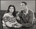 Julie Parrish and Macdonald Carey in rehearsal for the stage production Memo