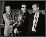 William Kiehl, Paul Stevens and Fred Burrell in the stage production The Memorandum
