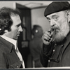 Playwright Arnold Wesker and Zero Mostel in rehearsal for the stage production The Merchant