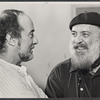 John Dexter and Zero Mostel in rehearsal for the stage production The Merchant