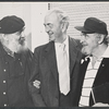 Zero Mostel, John Clements, and Sam Levene in rehearsal for the stage production The Merchant