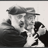 Zero Mostel and Sam Levene in rehearsal for the stage production The Merchant