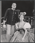 Joan Weldon [right] and unidentified in the stage production The Merry Widow