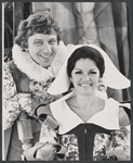 Marcia Rodd and unidentified in the 1974 Central Park production of The Merry Wives of Windsor