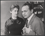 Edward G. Robinson and unidentified in the 1958 tour of the stage production Middle of the Night