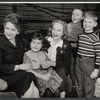 Tallulah Bankhead [center] and unidentified others in rehearsal for the stage production Midgie Purvis