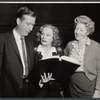 William Redfield, Tallulah Bankhead and unidentified in rehearsal for the stage production Midgie Purvis