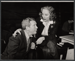 Burgess Meredith and Tallulah Bankhead in rehearsal for the stage production Midgie Purvis