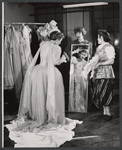 Nancy Wickwire trying on a costume for the 1959 American Shakespeare production of A Midsummer Night's Dream