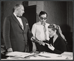 John Housman [left], Jack Landau and Inga Swenson in rehearsal for the 1959 stage production A Midsummer Night's Dream