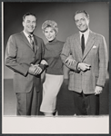 Jeffrey Lynn, Mindy Carson and John Lasell in the national cast of the stage production Mary, Mary