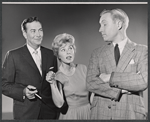 Jeffrey Lynn, Mindy Carson and John Lasell in the national cast of the stage production Mary, Mary