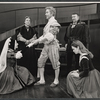 Carol Goodner, Emlyn Williams, Michael Lewis, Albert Dekker and Faye Dunaway in replacement cast of stage production A Man for all Seasons