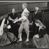 Carol Goodner, Emlyn Williams, Michael Lewis, Albert Dekker and Faye Dunaway from the replacement cast of the stage production A Man for all Seasons