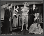 Albert Dekker [right] and unidentified others in the touring stage production A Man for all Seasons