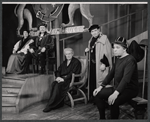 Albert Dekker, George Rose and unidentified others in the touring stage production A Man for all Seasons