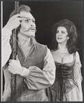 Somegoro Ichikawa and Gaylea Byrne in publicity photo for the stage production Man of La Mancha