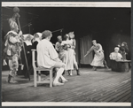 William Roerick, Verna Bloom [center], Dennis Patrick [right] and unidentified others in the 1967 production of Marat/Sade