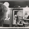 Hal Holbrook preparing for the stage performance in Mark Twain Tonight! 1966
