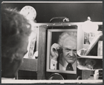 Hal Holbrook preparing to perform in Mark Twain Tonight! 1966