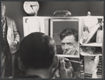 Hal Holbrook preparing to perform in Mark Twain Tonight! 1966