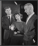 Barry Nelson, Betsy Von Furstenberg and John Cromwell in rehearsal for the stage production Mary, Mary