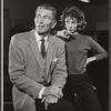 Michael Rennie and Betsy von Furstenberg in rehearsal for the stage production Mary, Mary