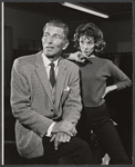 Michael Rennie and Betsy Von Furstenberg in rehearsal for the stage production Mary, Mary