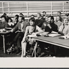 Marisa Mell and ensemble in rehearsal for the stage production Mata Hari